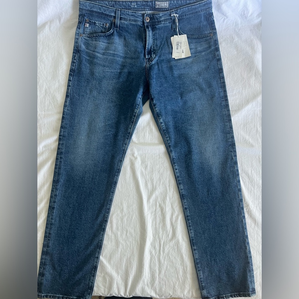 NWT Men's AG Adriano Goldschmied THE TELLIS Slim Jeans 38x32 Denim 360 Blue